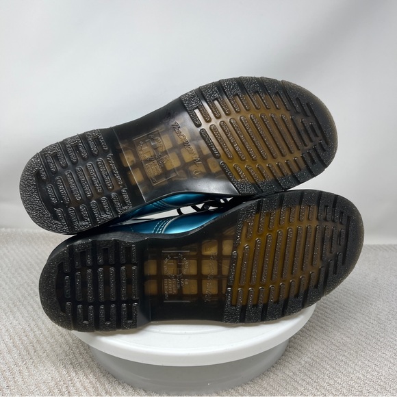 Dr Martens 1460 Chrome Vegan Leather Boots Womens Size 9 Metallic Blue 25279 NEW - Picture 6 of 6